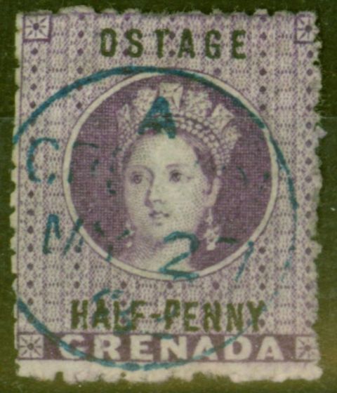 Collectible Postage Stamp from Grenada 1881 1/2d Dp Mauve SG21c OSTAGE Error Fine Used CDS