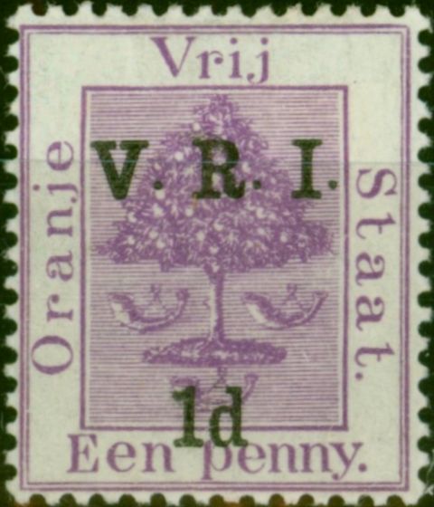 Rare Postage Stamp O.F.S 1900 1d on 1d Purple SG124 Fine MM