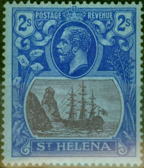 Old Postage Stamp St Helena 1927 2s Purple & Blue-Blue SG108 Fine & Fresh MM