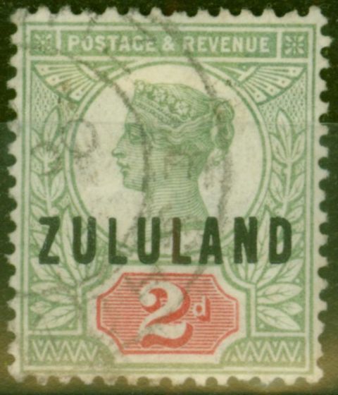 Valuable Postage Stamp from Zululand 1888 2d Grey-Green & Carmine SG3 Fine Used