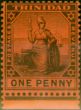 Old Postage Stamp Trinidad 1904 1d Black-Red SG134 Fine MNH