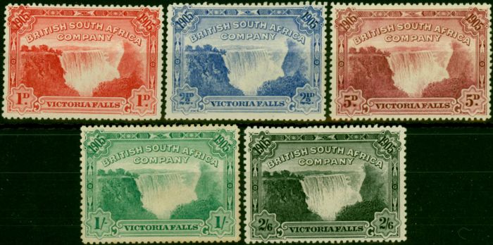 Rare Postage Stamp Rhodesia 1905 Falls Set of 5 to 2s6d SG94-98 Good MM