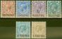 Old Postage Stamp from British Levant 1913-14 set of 6 SG35-40 Fine Mtd Mint