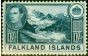Collectible Postage Stamp from Falklands Islands 1948 1s Deep Dull Blue SG158c Very Fine MNH