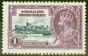 Old Postage Stamp from Somaliland 1935 1s Slate & Purple SG82L Kite & Horiz Log Fine Very Lightly Mtd