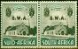 Old Postage Stamp from S.W.A 1935 1/2d & 1/2d Black & Green SG92Var Opt Double Good Lightly Mtd Mint