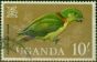 Valuable Postage Stamp Uganda 1965 10s Black Collered Lovebird SG125 Fine Used