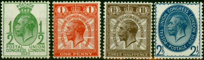 GB 1929 UPU Set of 4 SG434-437 Fine MM  King George V (1910-1936) Collectible Universal Postal Union Stamp Sets