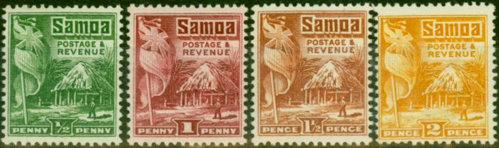 Old Postage Stamp Samoa 1921 Set of 4 SG149-152 Fine MM