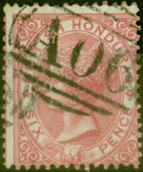 Valuable Postage Stamp from British Honduras 1878 6d Rose SG15 Fine Used