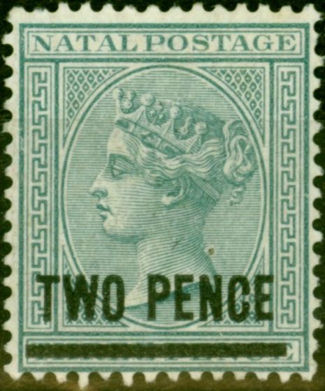 Collectible Postage Stamp from Natal 1886 2d on 3d Grey SG105 Fine & Fresh Unused