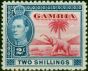 Rare Postage Stamp Gambia 1938 2s Carmine & Blue SG157 V.F MNH