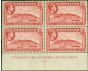 Valuable Postage Stamp from Gibraltar 1938 1 1/2d Scarlet SG123 P.14 Fine MNH Block of 4