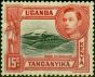 Old Postage Stamp KUT 1938 15c Black & Rose-Red SG137 Good LMM