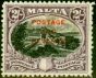 Old Postage Stamp from Malta 1928 2s Black & Purple SG188 Fine Mtd Mint