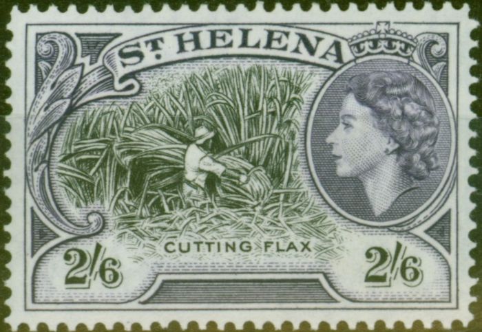 Rare Postage Stamp from St Helena 1953 2s6d Black & Violet SG163 V.F MNH