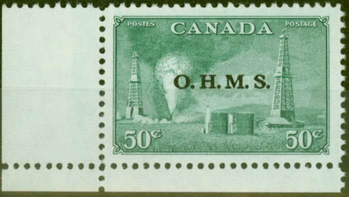Old Postage Stamp from Canada 1950 50c Green SG0177 V.F MNH