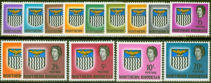 Valuable Postage Stamp from Northern Rhodesia 1963 set of 14 SG75-88 Fine Lightly Mtd Mint