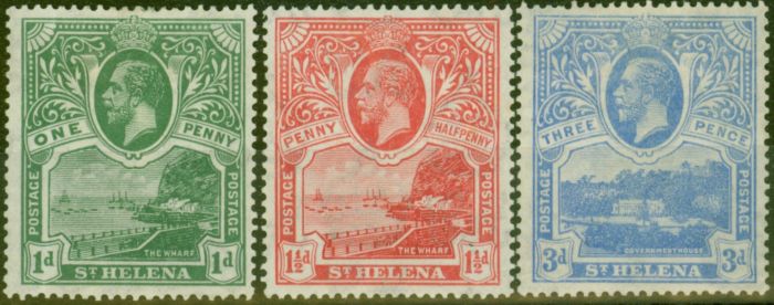 Valuable Postage Stamp from St Helena 1922 set of 3 SG89-91 Fine Mtd Mint