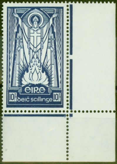 Rare Postage Stamp from Ireland 1945 10s Dp Blue SG125 V.F MNH