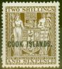 Old Postage Stamp from Cook Islands 1936 2s6d Dull Brown SG122 Fine Lightly Mtd Mint