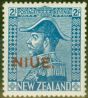 Old Postage Stamp from Niue 1927 2s Dp Blue SG48 Fine Lightly Mtd Mint