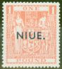 Old Postage Stamp from Niue 1943 £1 Pink SG82 V.F MNH
