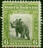 North Borneo 1925 6c Olive-Green SG282 P.12.5 Fine MM . King George V (1910-1936) Mint Stamps