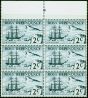 Collectible Postage Stamp from Ross Dependency 1967 2c Indigo SG5 Very Fine MNH Block of 6