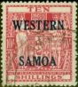 Collectible Postage Stamp Samoa 1955 10s Carmine-Lake SG233 Fine Used