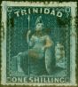 Collectible Postage Stamp from Trinidad 1861 1s Indigo SG58 Fine Used