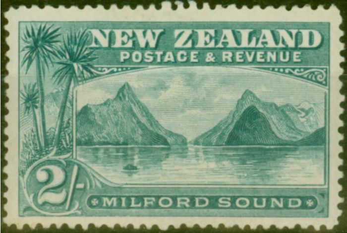 Old Postage Stamp from New Zealand 1898 2s Grey-Green SG258 Fine Mtd Mint