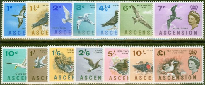 Rare Postage Stamp from Ascension 1963 Birds set of 13 SG70-83 V.F Very Lightly Mtd Mint