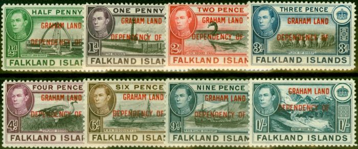 Valuable Postage Stamp from Graham Land 1944 Set of 8 SGA1-A8 Good MNH