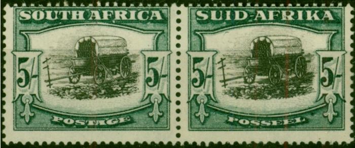 South Africa 1933 5s Black & Brown SG64aa 'Broke Yoke Pin' Fine LMM  King George V (1910-1936) Old Stamps