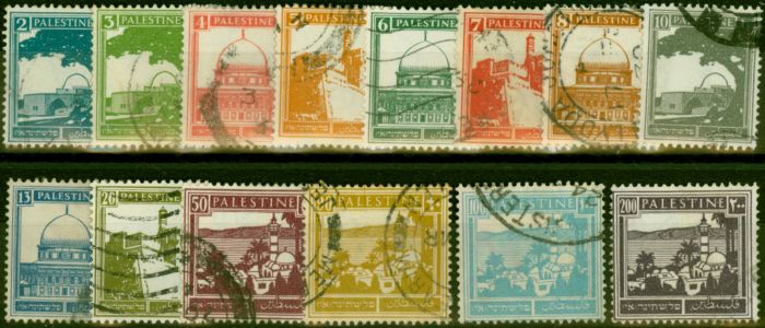 Valuable Postage Stamp Palestine 1927 Set of 14 SG90-103 Fine Used