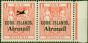 Old Postage Stamp Cook Islands 1966 £1 Pink SG193a 'Aeroplane Omitted' V.F MNH Pair with Normal