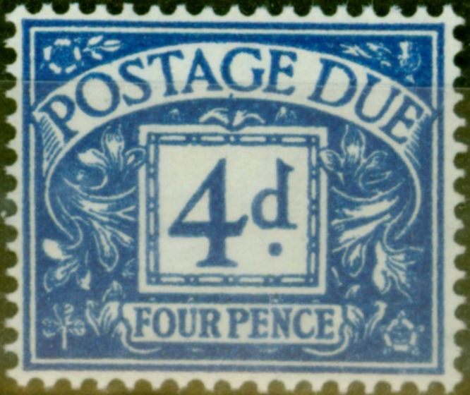 Rare Postage Stamp GB 1956 4d Blue SGD51 Fine VLMM