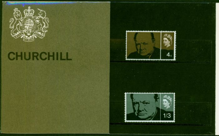 GB 1965 Churchill Presentation Pack SG661-662 Fine & Sealed . Queen Elizabeth II (1952-2022) Mint Stamps