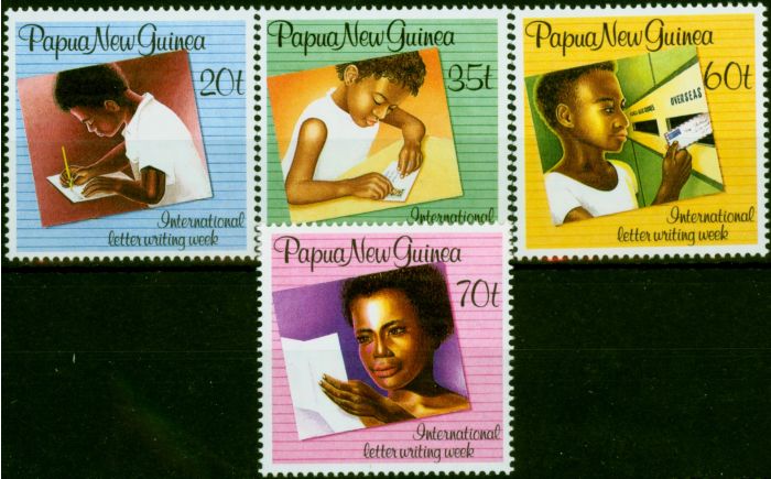 Valuable Postage Stamp Papua New Guinea 1989 Letter Writing Set of 4 SG589-592 V.F MNH