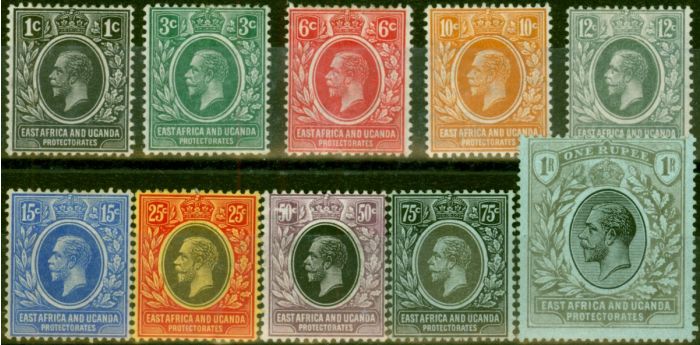 B.E.A KUT 1912 Set of 10 to 1R SG44-53 Good to Fine MM  King George V (1910-1936) Collectible Stamps