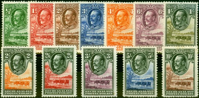 Valuable Postage Stamp from Bechuanaland 1932 Set of 12 SG99-110 V.F Lightly Mtd Mint