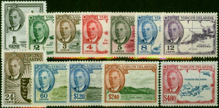 Virgin Islands 1952 Set of 12 SG136-147 Fine LMM  King George VI (1936-1952) Old Stamps