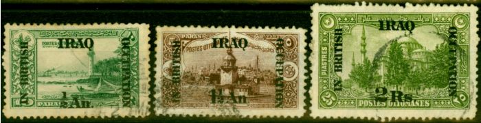 Valuable Postage Stamp from Iraq 1921 Set of 3 SG16-18 Good Used