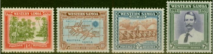 Collectible Postage Stamp Western Samoa 1939 Set of 4 SG195-198 V.F LMM