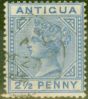 Old Postage Stamp from Antigua 1887 2 1/2d Ultramarine SG27 Fine Used