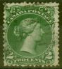 Collectible Postage Stamp from Canada 1868 2c Grass Green SG48 Fine Used