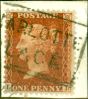 Collectible Postage Stamp from GB 1854 1d Red-Brown SG29 Fine Used 'Charlotte Place' Scottish Boxed Cancel
