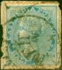 Collectible Postage Stamp from Iraq Indian P.O Basra 1865 1/2a Blue SGZ121 Ave Used on Small Piece