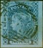 Old Postage Stamp from New South Wales 1851 2d Dark Blue SG54 Fine Used